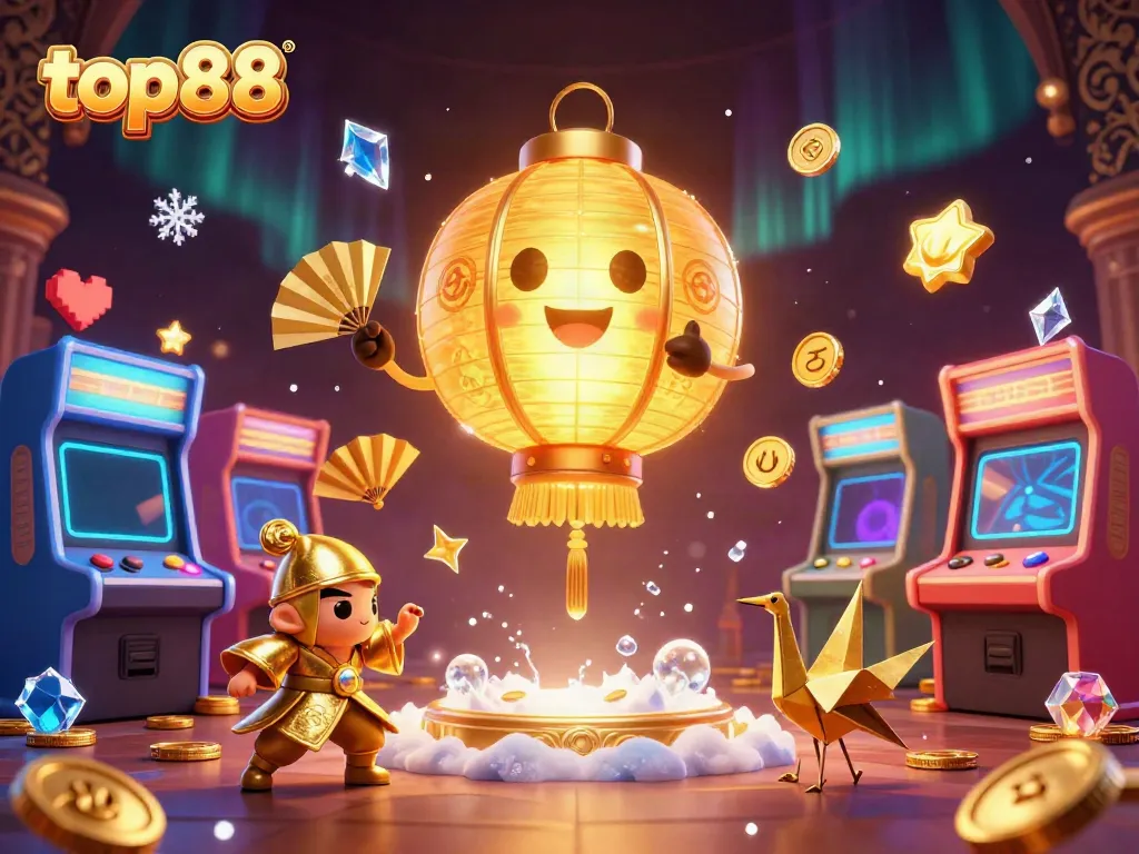 Experience top88 gaming magic with a vibrant casino scene featuring mystical elements and dynamic game aesthetics.