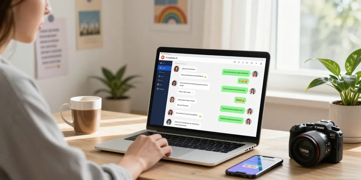 Engaging user experience with CrushOn AI in a cozy home office environment