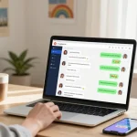 Engaging user experience with CrushOn AI in a cozy home office environment